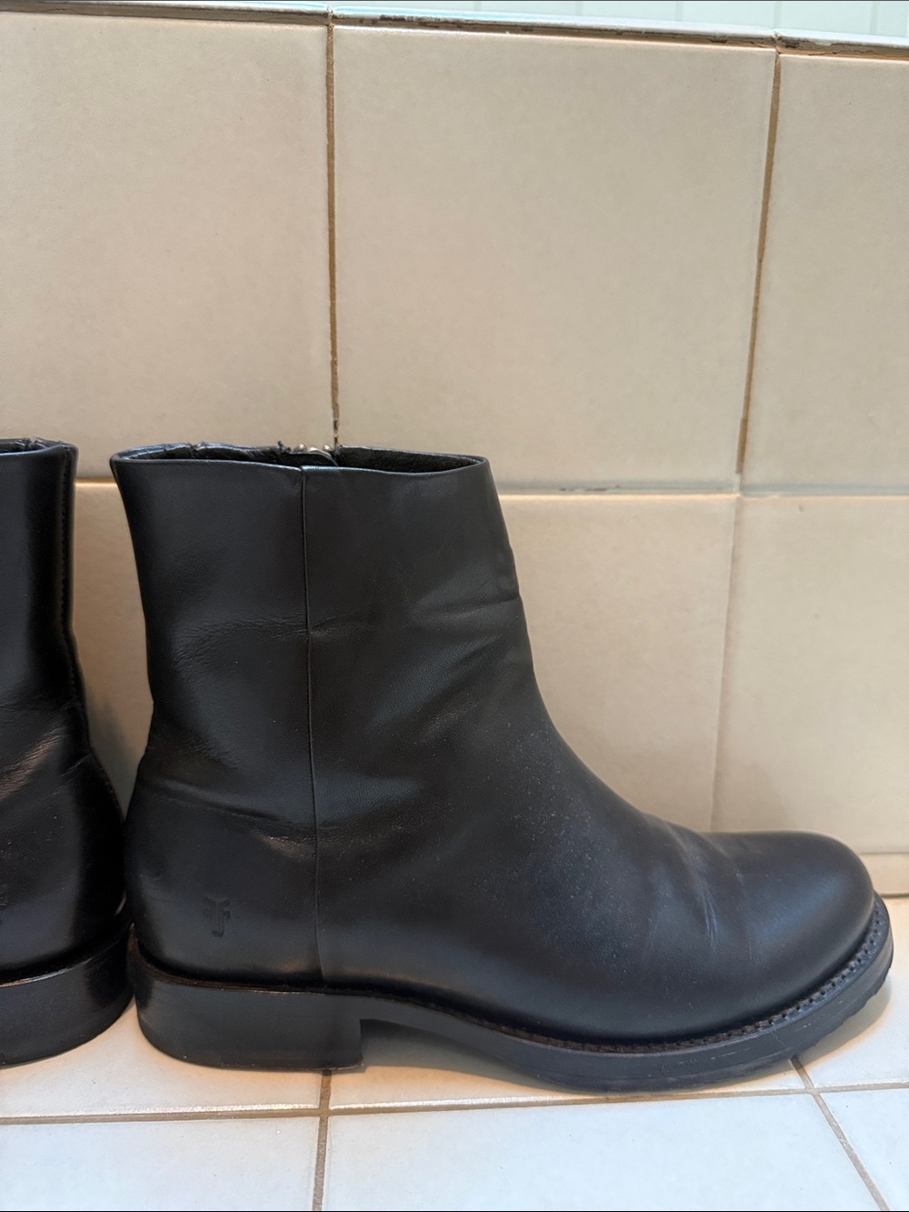 Frye Black Leather Ankle Booties - Picture 2 of 9
